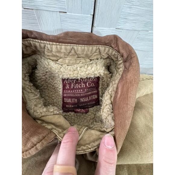 RARE!! "Abercrombie & Fitch" VTG Y2K Barn Chore Rodeo Horse SZ L Mens Sherpa - Picture 8 of 13